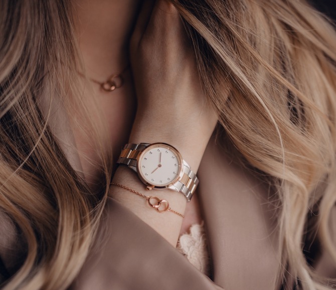 Close up of a womans watch